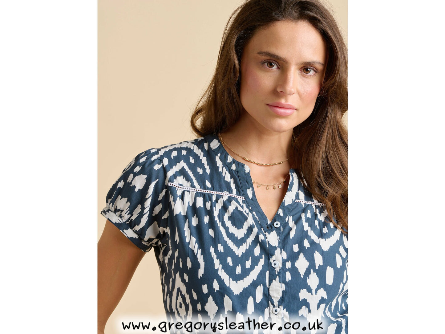 Blue Ikat Blouse by Brakeburn
