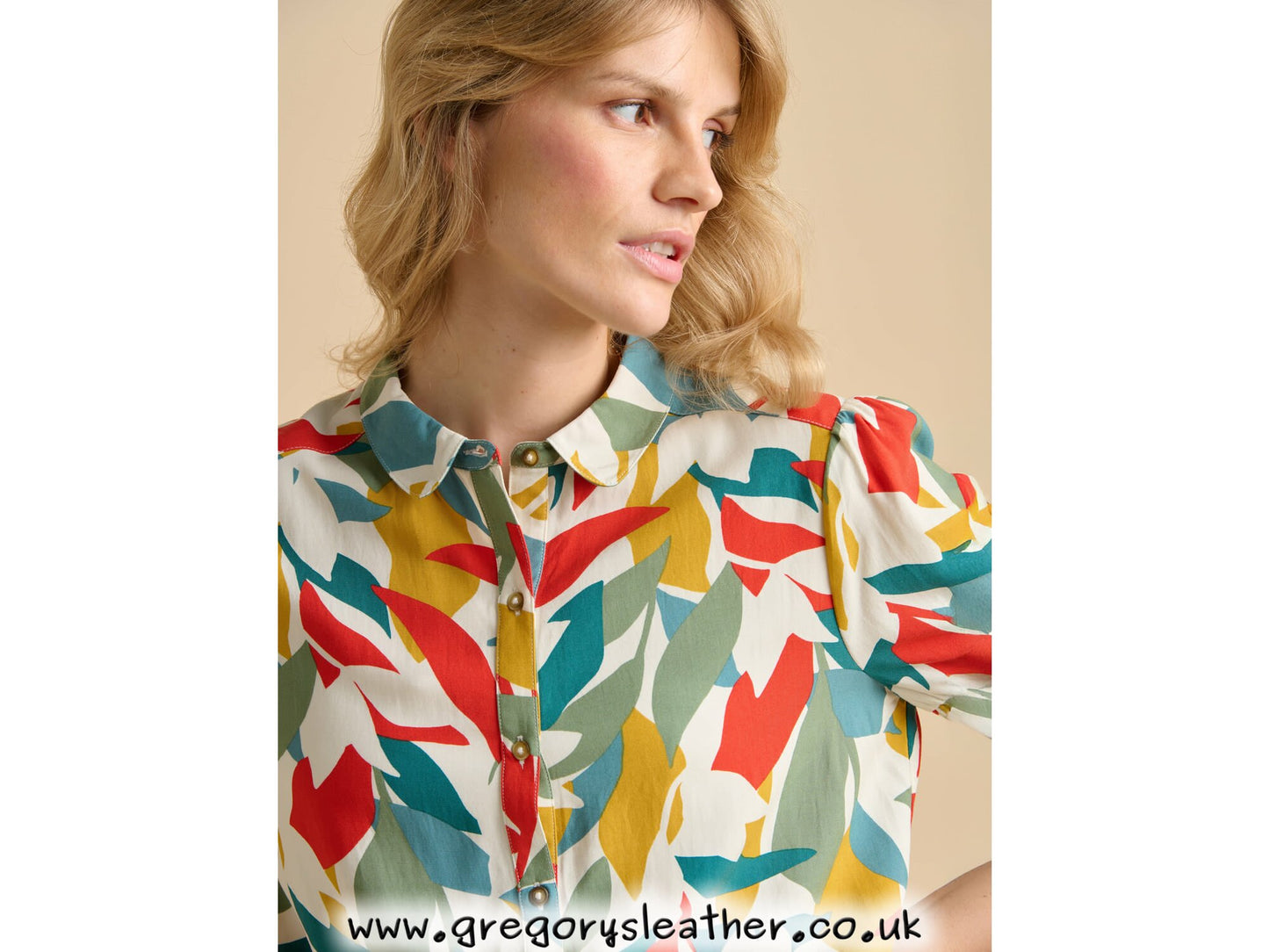 Multi Falling Leaves Blouse by Brakeburn