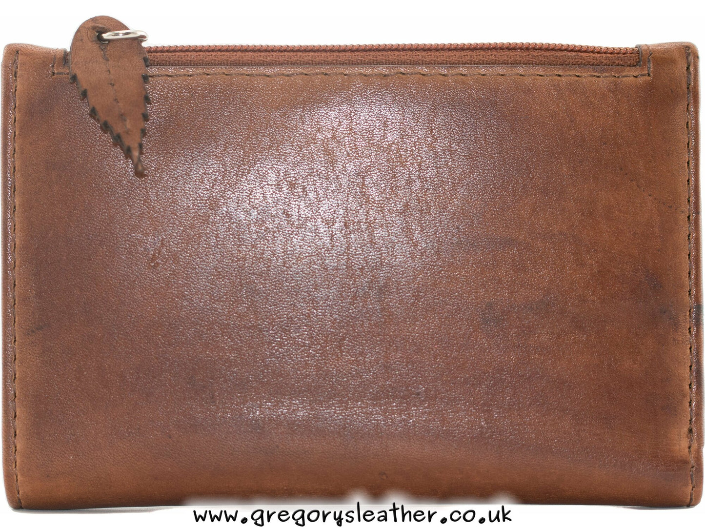 Tan Wildbloom Wild Bloom Classic Tan Leather Compact Purse - by Mala