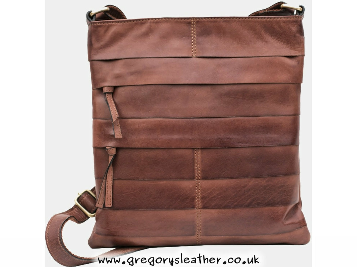 Brown Ridgeback Leather Crossbody Bag - by Prime Hide