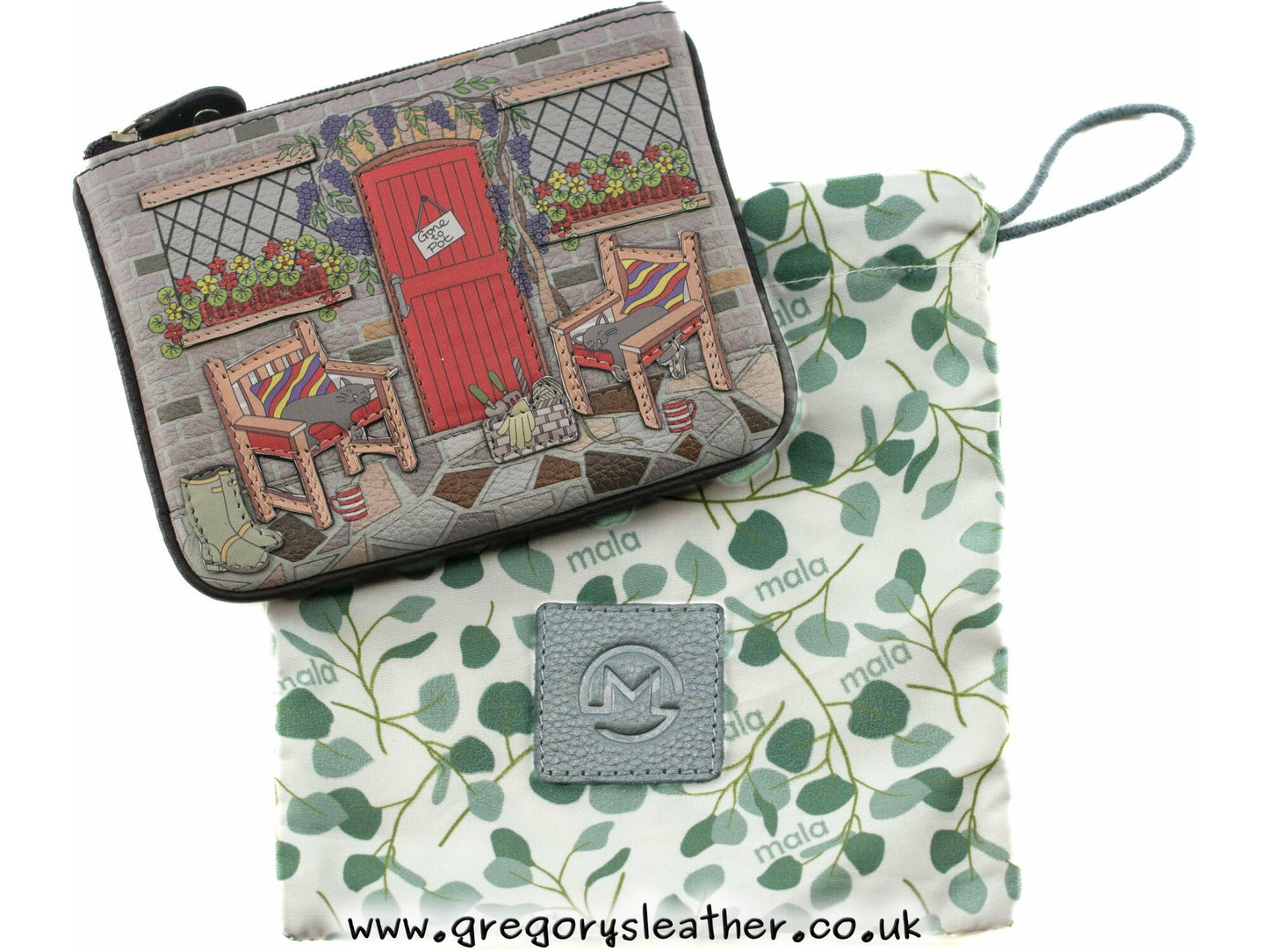 Gone To Pot Leather Coin and Card Purse - by Mala