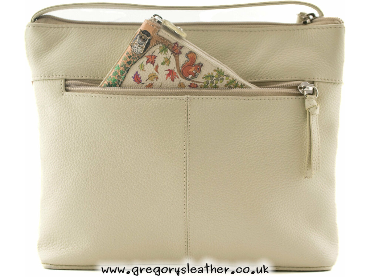 Foxglove Forest Leather Midi Crossbody Bag - by Mala