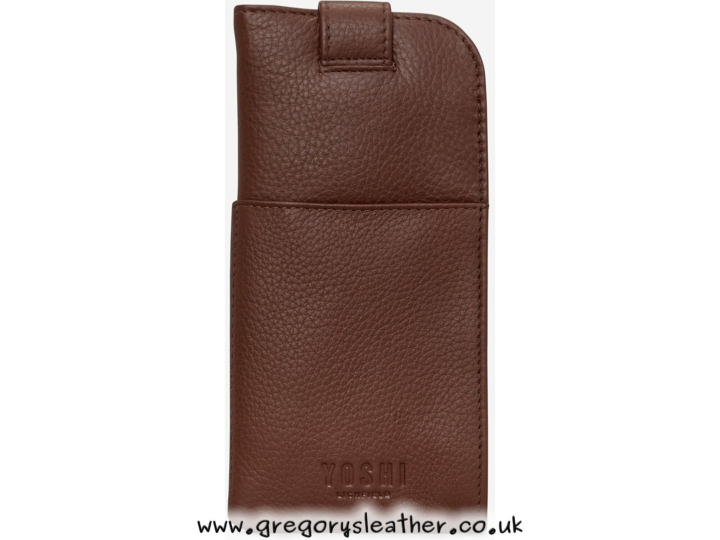 Brown Bookworm Library Leather Glasses Case by Yoshi