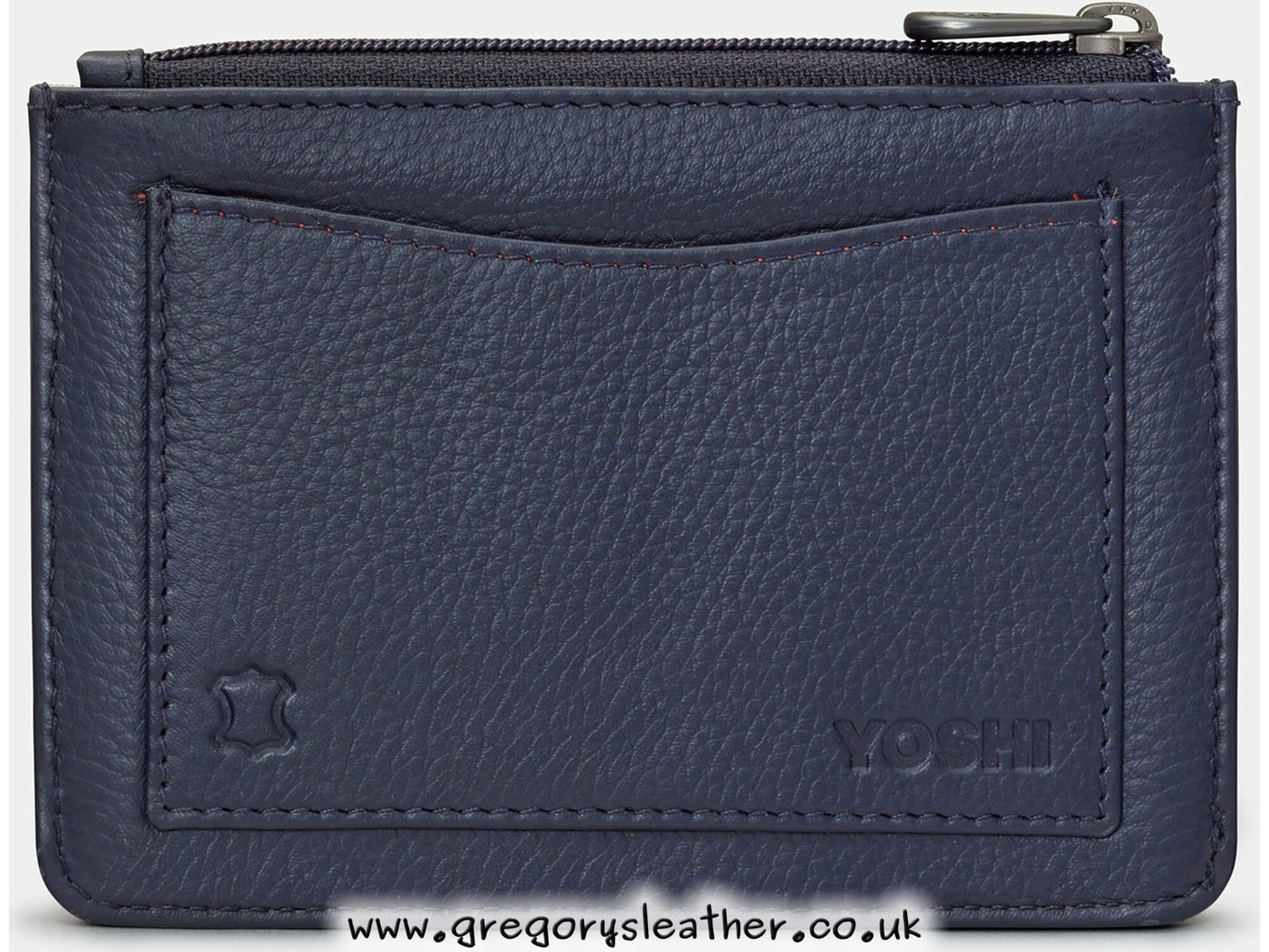 Navy Jane Austen Bookworm Zip Top Leather Purse by Yoshi