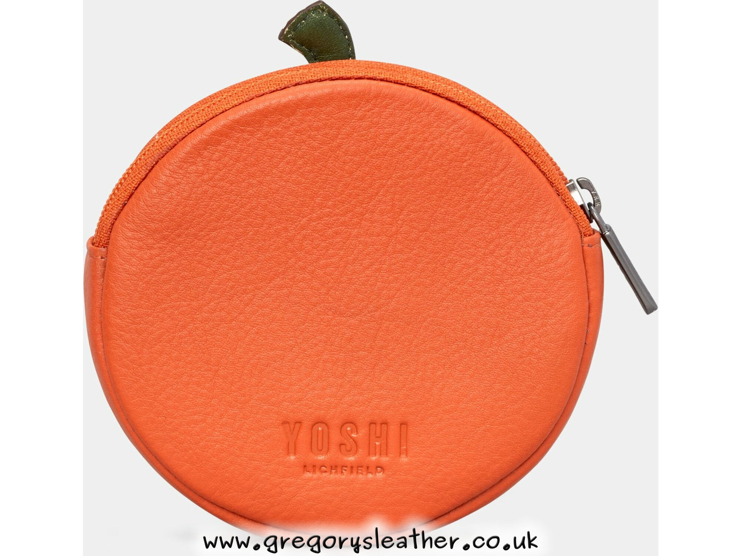 Jack O Lantern Jack O' Lantern Zip Around Leather Pumpkin Purse by Yoshi