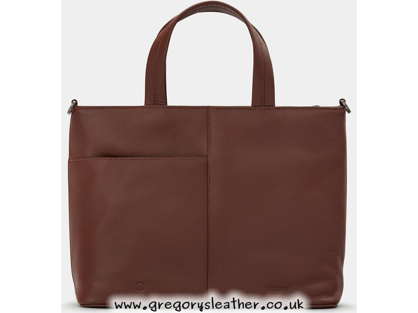 Brown Curiosity Bookshop Leather Grab Bag by Yoshi