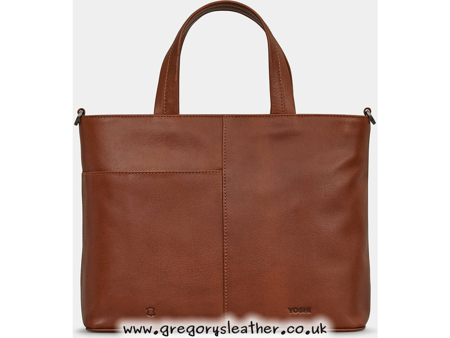 Tan William Shakespeare Shakespeare Bookworm Leather Grab Bag by Yoshi