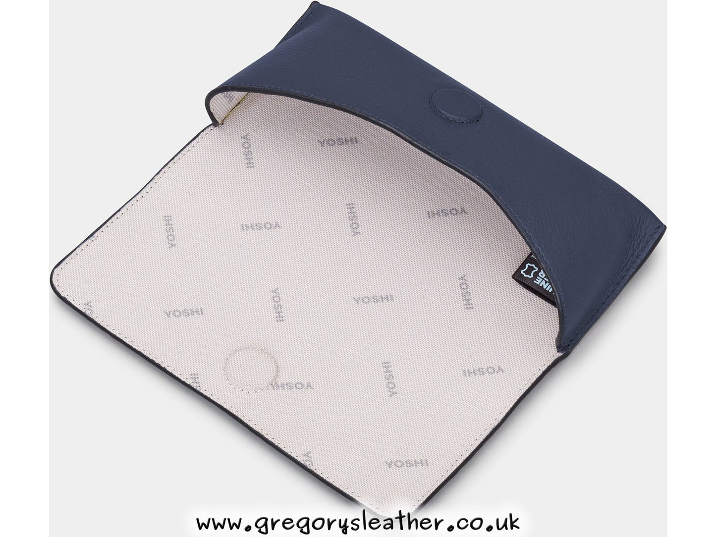 Navy Jane Austen Bookworm Leather Glasses Case by Yoshi