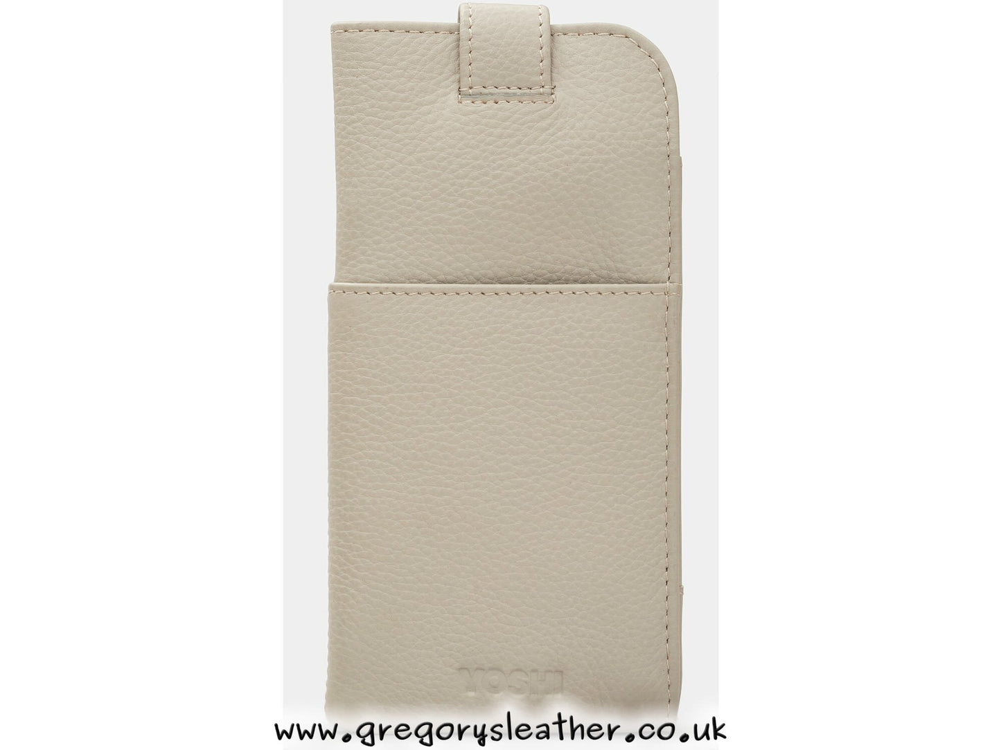 Warm Grey Country Cottage Leather Glasses Case by Yoshi