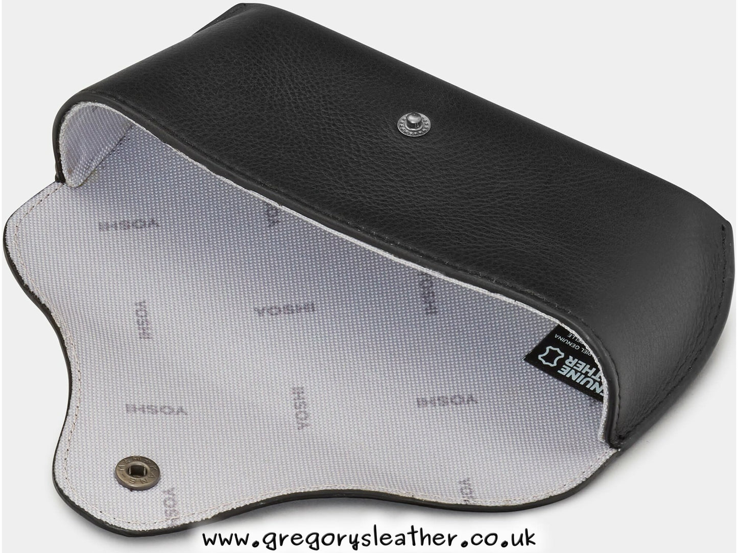 Black Atlantic Leather Glasses Case by Yoshi