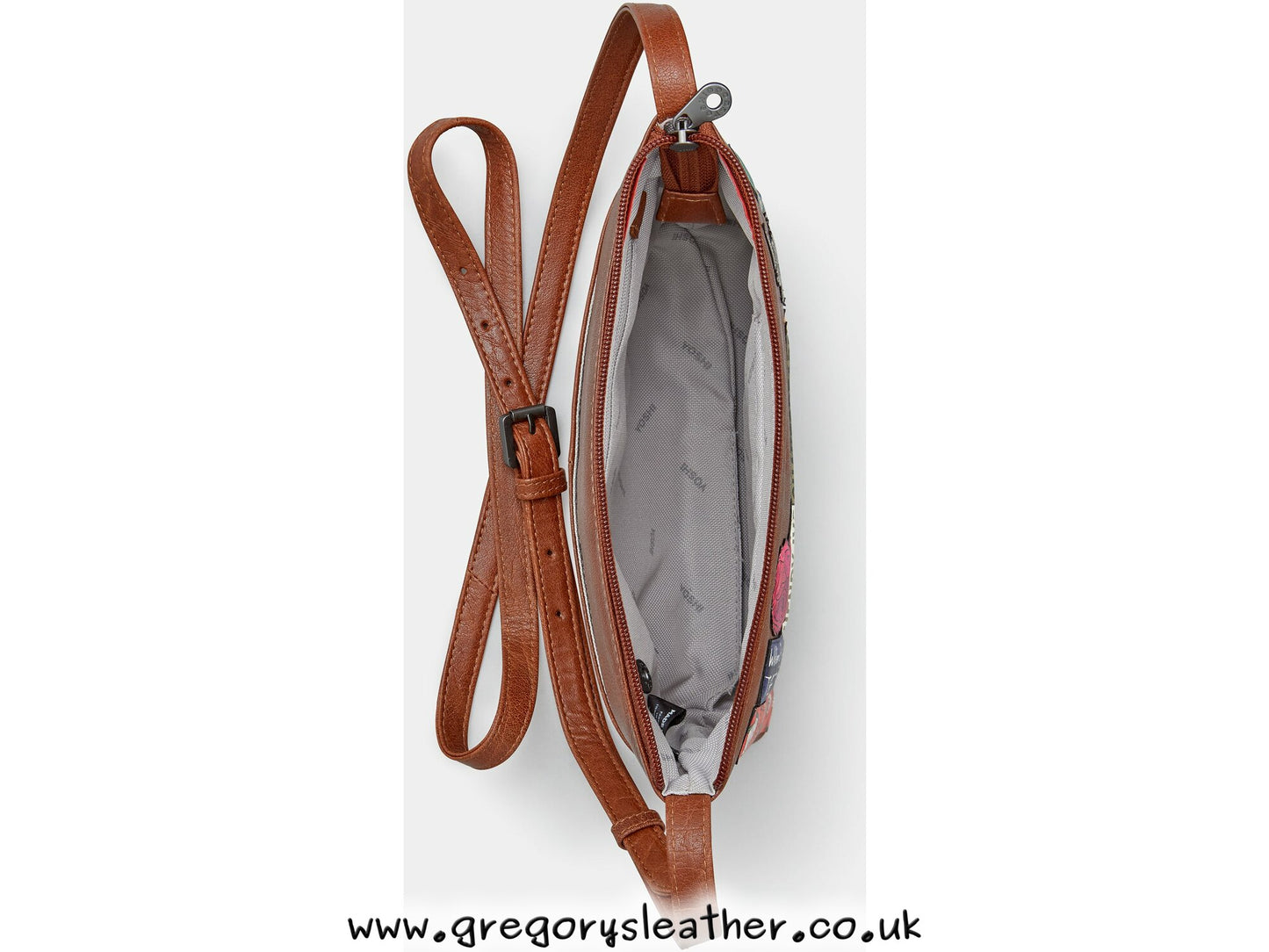 Tan Shakespeare Bookworm Leather Cross Body Bag by Yoshi