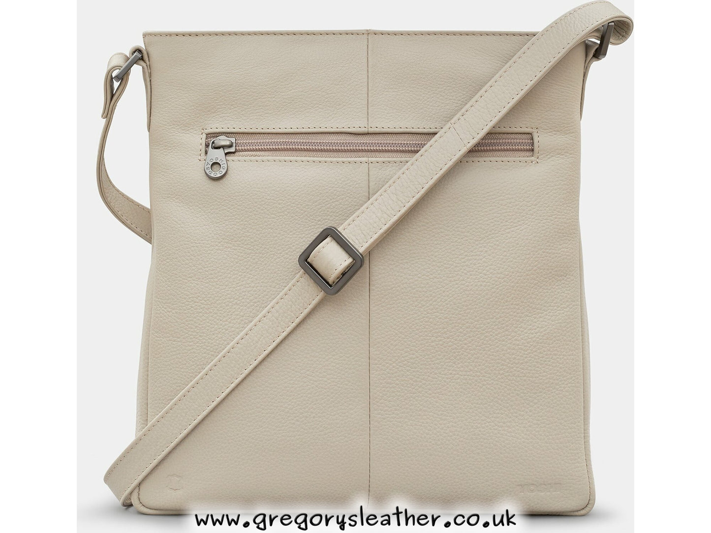 Warm Grey Jane Austen Bookworm Bryant Leather Cross Body Bag by Yoshi