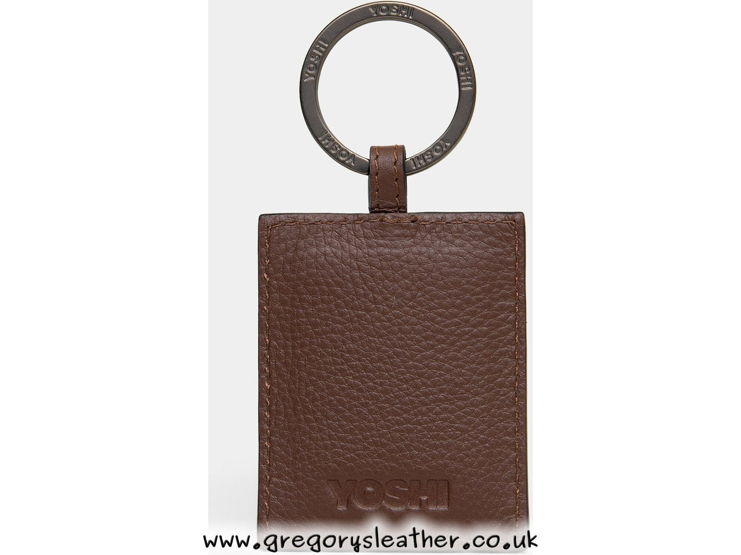 Brown Curiosity Bookshop Leather Keyring by Yoshi