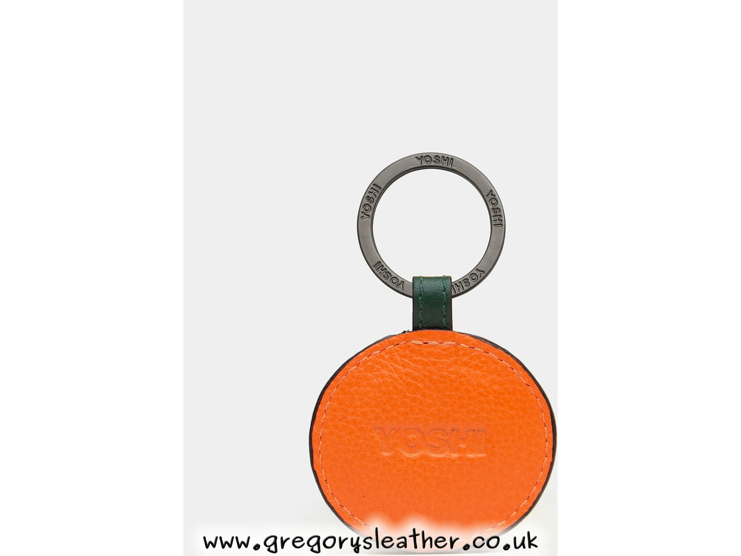 Jack O Lantern Jack O' Lantern Halloween Leather Keyring by Yoshi