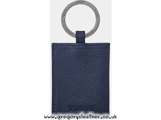 Navy Jane Austen Bookworm Library Leather Keyring by Yoshi