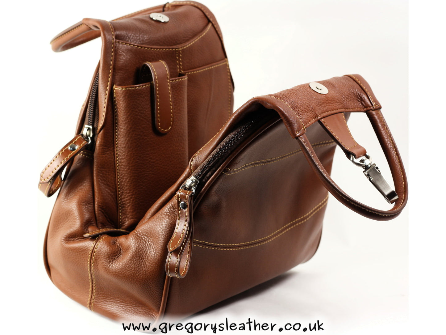 Cuoio Zip Top Rucksack by Gianni Conti