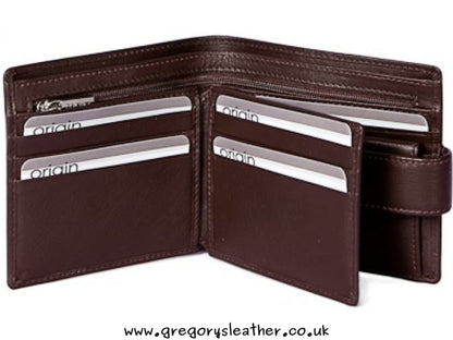 Black Origin Tab Wallet with Coin Pocket & RFID Protection by Mala