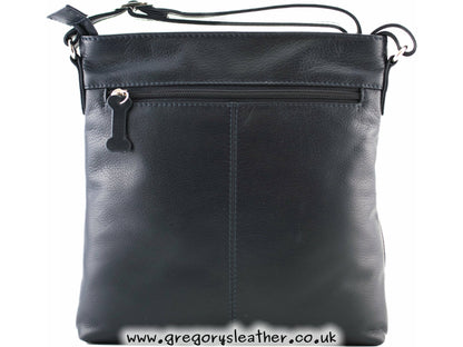 Navy Cocos Walk Coco's Walk Soft Leather Crossbody Bag In Navy - by Mala
