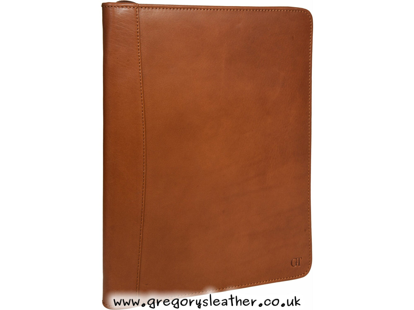 Tan  Zip-round Underarm Folio by Grains & Tan