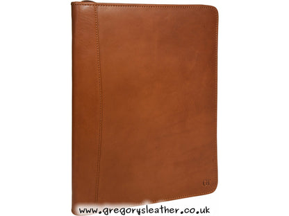 Tan  Zip-round Underarm Folio by Grains & Tan