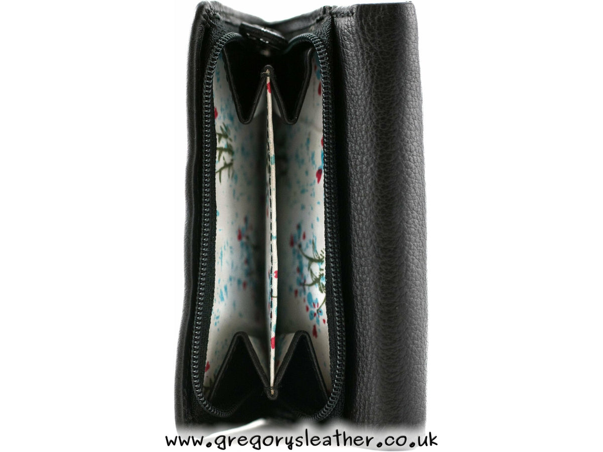 Black Midnight Tri fold Purse - by Mala