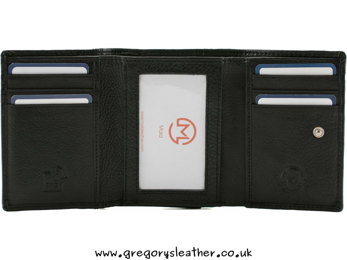 Black Midnight Tri fold Purse - by Mala