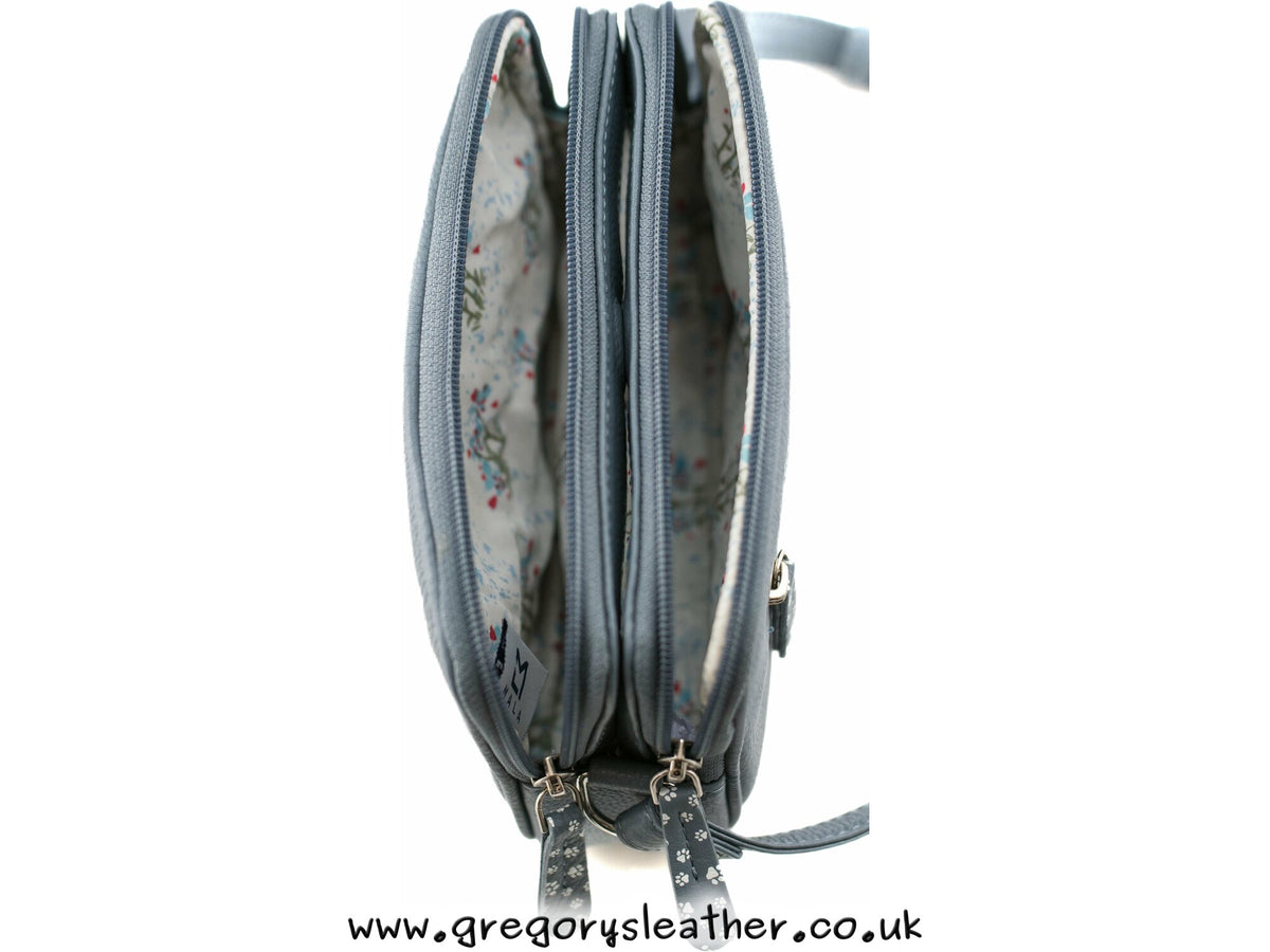 Black Midnight Double Zip Crossbody Bag - by Mala