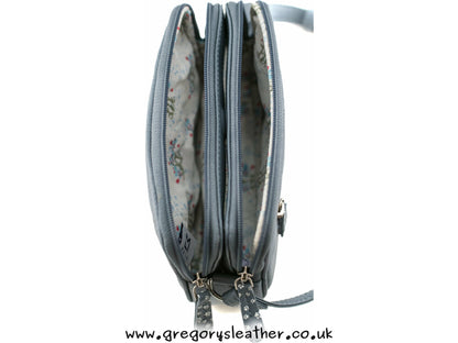Black Midnight Double Zip Crossbody Bag - by Mala