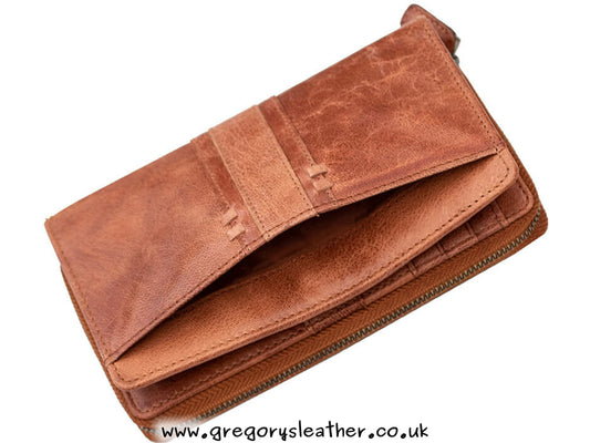 Brandy Arizona Large Leather Purse - by Prime Hide