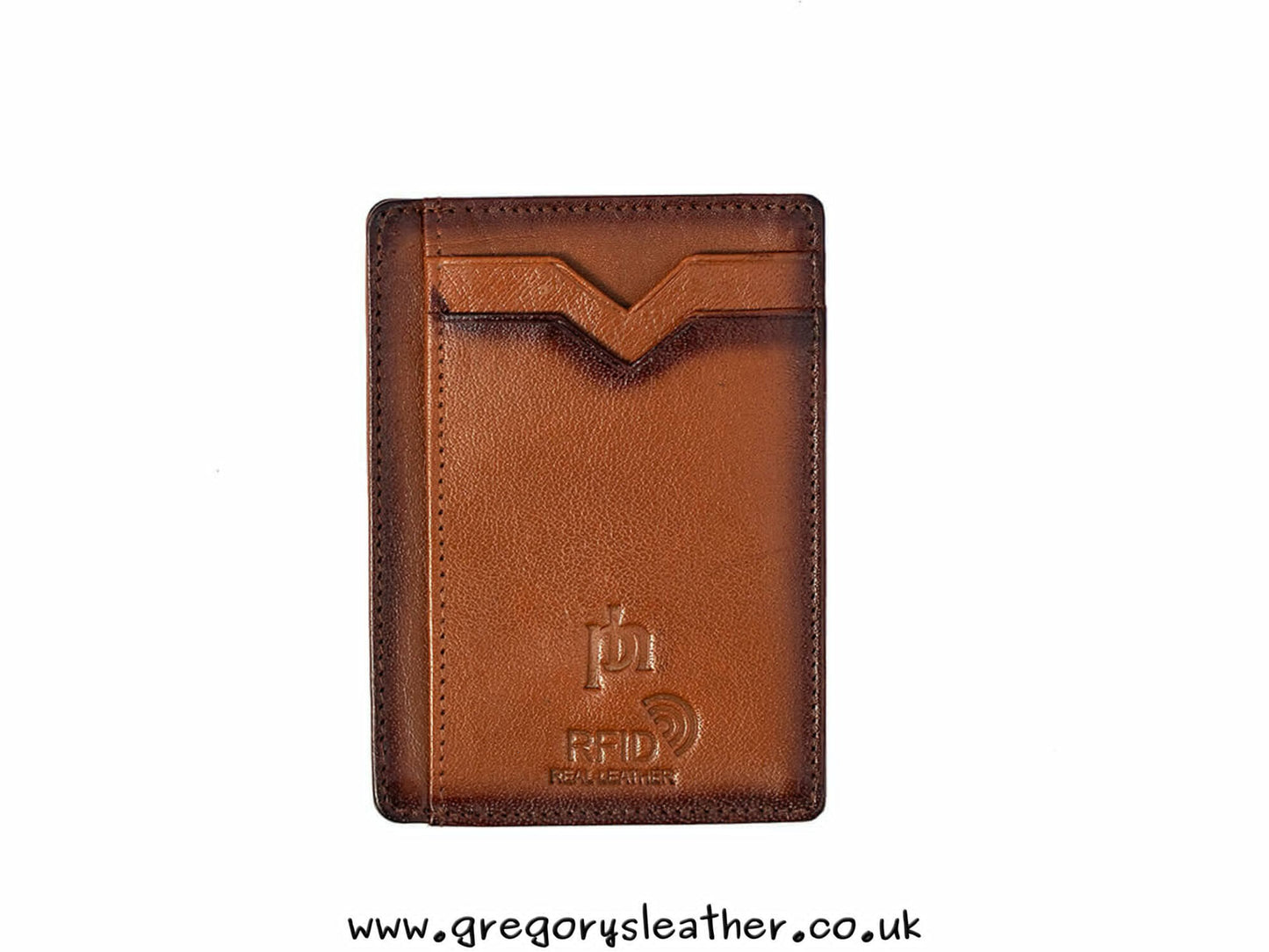 Brown Carlton Super Slim Leather Credit Card Holder - by Prime Hide