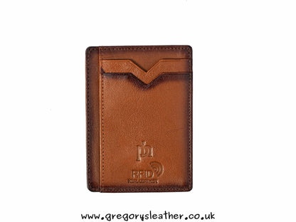 Brown Carlton Super Slim Leather Credit Card Holder - by Prime Hide