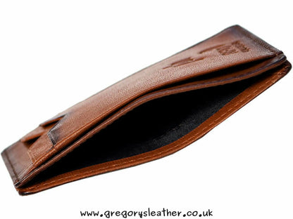 Brown Carlton Super Slim Leather Credit Card Holder - by Prime Hide