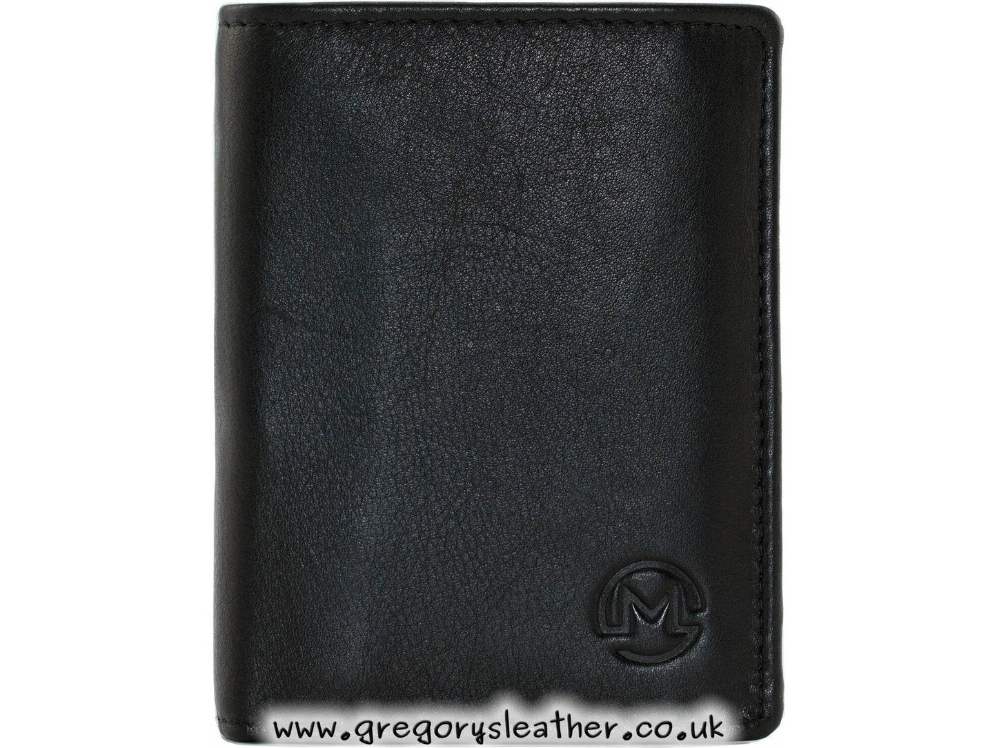 Black Origin Plain Leather Compact Shirt Wallet With Coin Pocket - by Mala