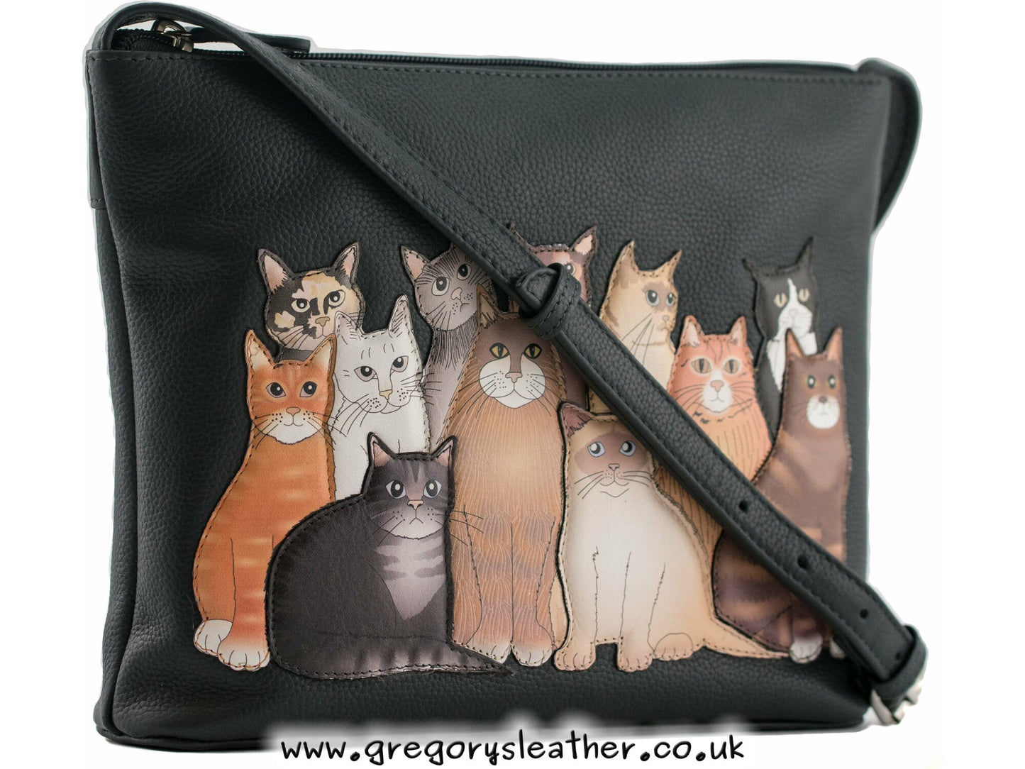 The Meowfia Leather Midi Crossbody Bag - by Mala