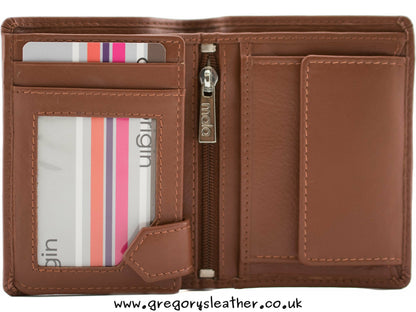 Black Origin Plain Leather Compact Shirt Wallet With Coin Pocket - by Mala