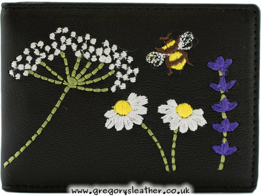 Black Blossom ID and Card Holder - by Mala