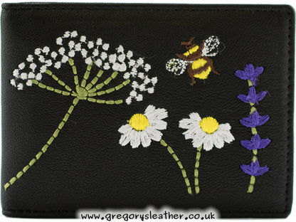 Black Blossom ID and Card Holder - by Mala