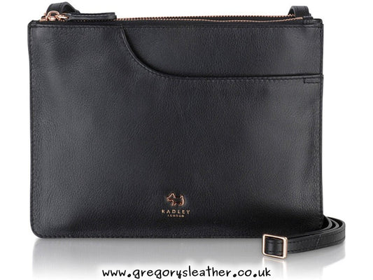 Black Pockets Medium Zip Top Xbody Bag by Radley