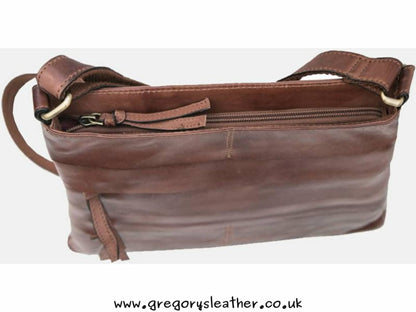 Brown Ridgeback Leather Crossbody Bag - by Prime Hide