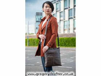 Brown Ridgeback Leather Crossbody Bag - by Prime Hide