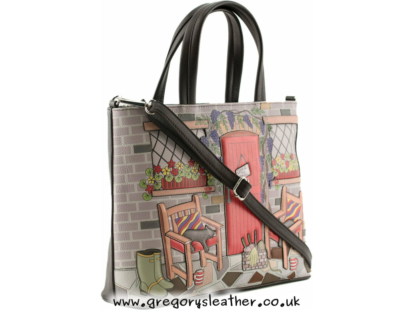 Gone To Pot Leather Multi-way Grab Bag - by Mala