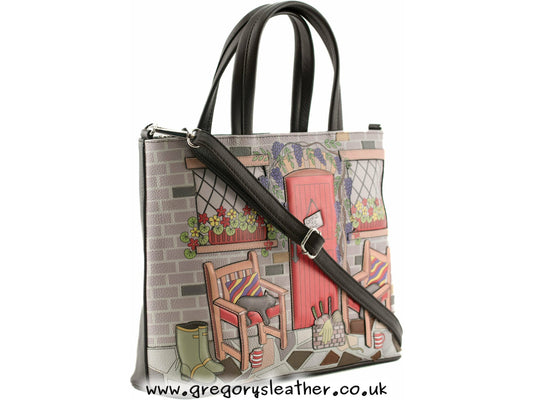 Gone To Pot Leather Multi-way Grab Bag - by Mala