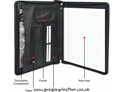 Tan  Zip-round Underarm Folio by Grains & Tan