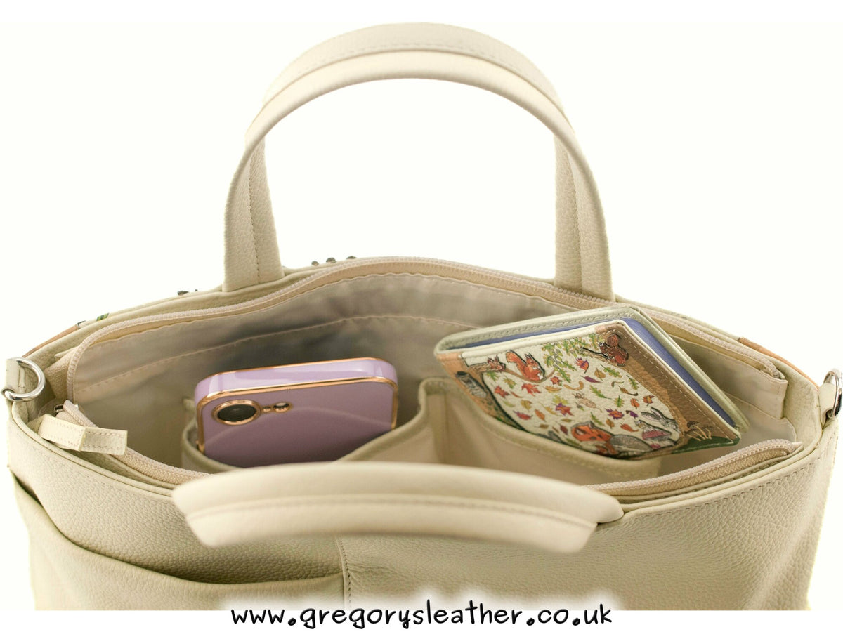 Foxglove Forest Leather Multiway Grab bag - by Mala
