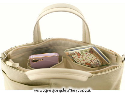 Foxglove Forest Leather Multiway Grab bag - by Mala