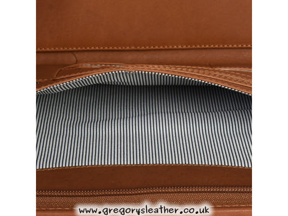 Tan  Zip-round Underarm Folio by Grains & Tan