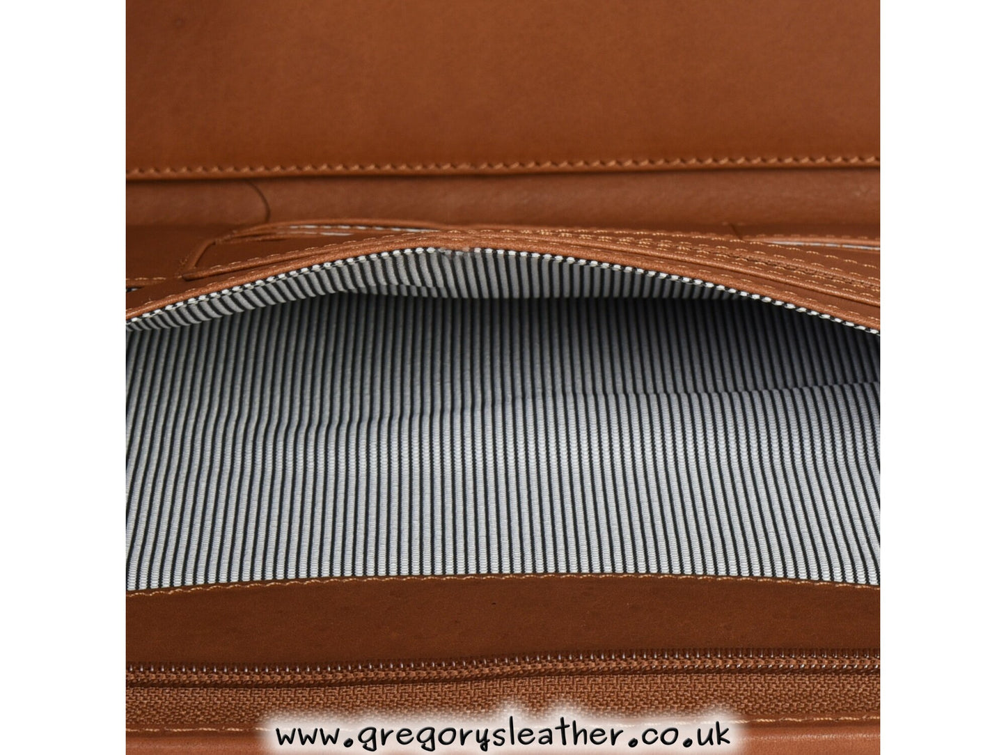Tan  Zip-round Underarm Folio by Grains & Tan