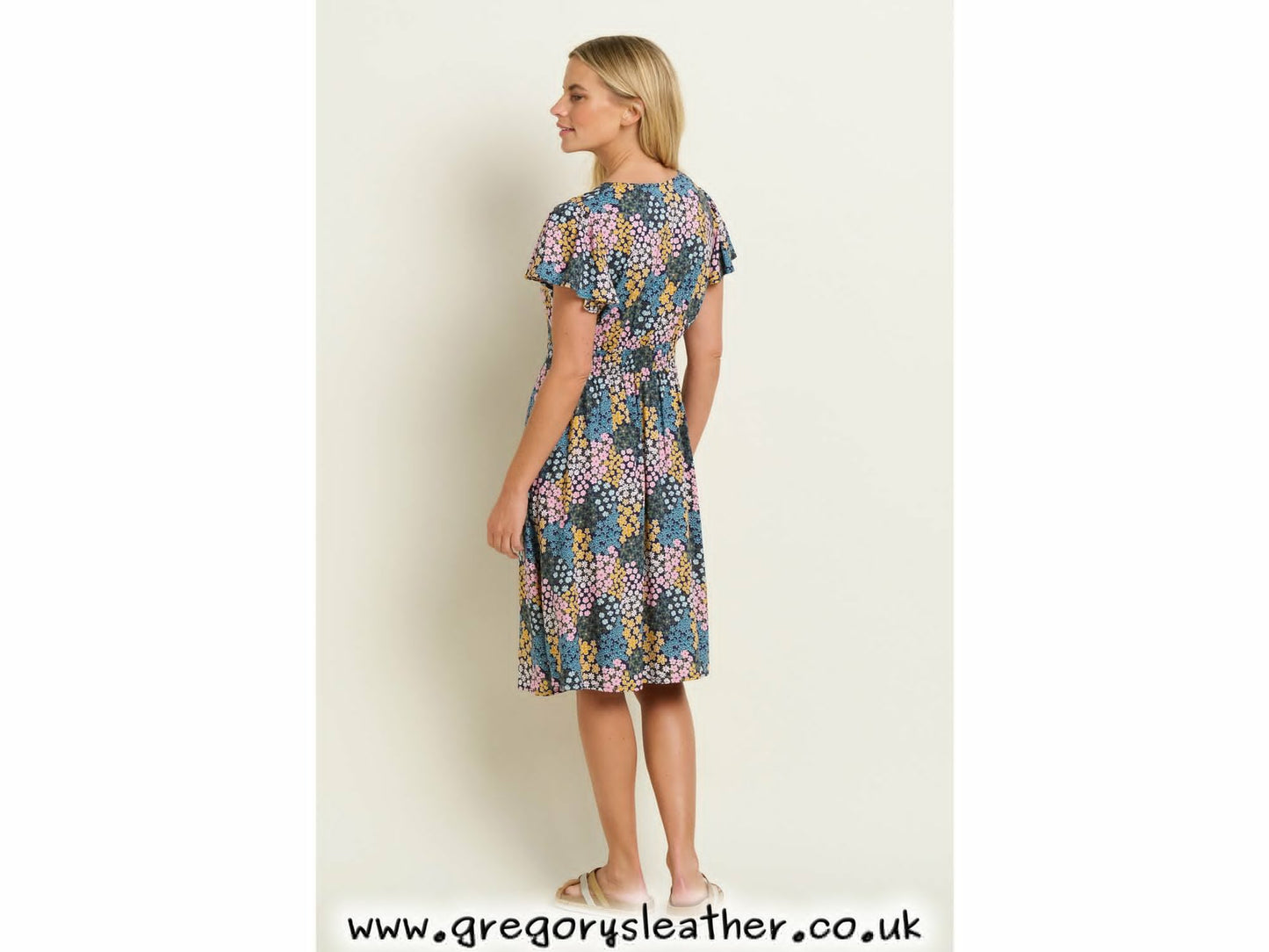 Multi Wildflower Meadow Wrap Dress by Brakeburn