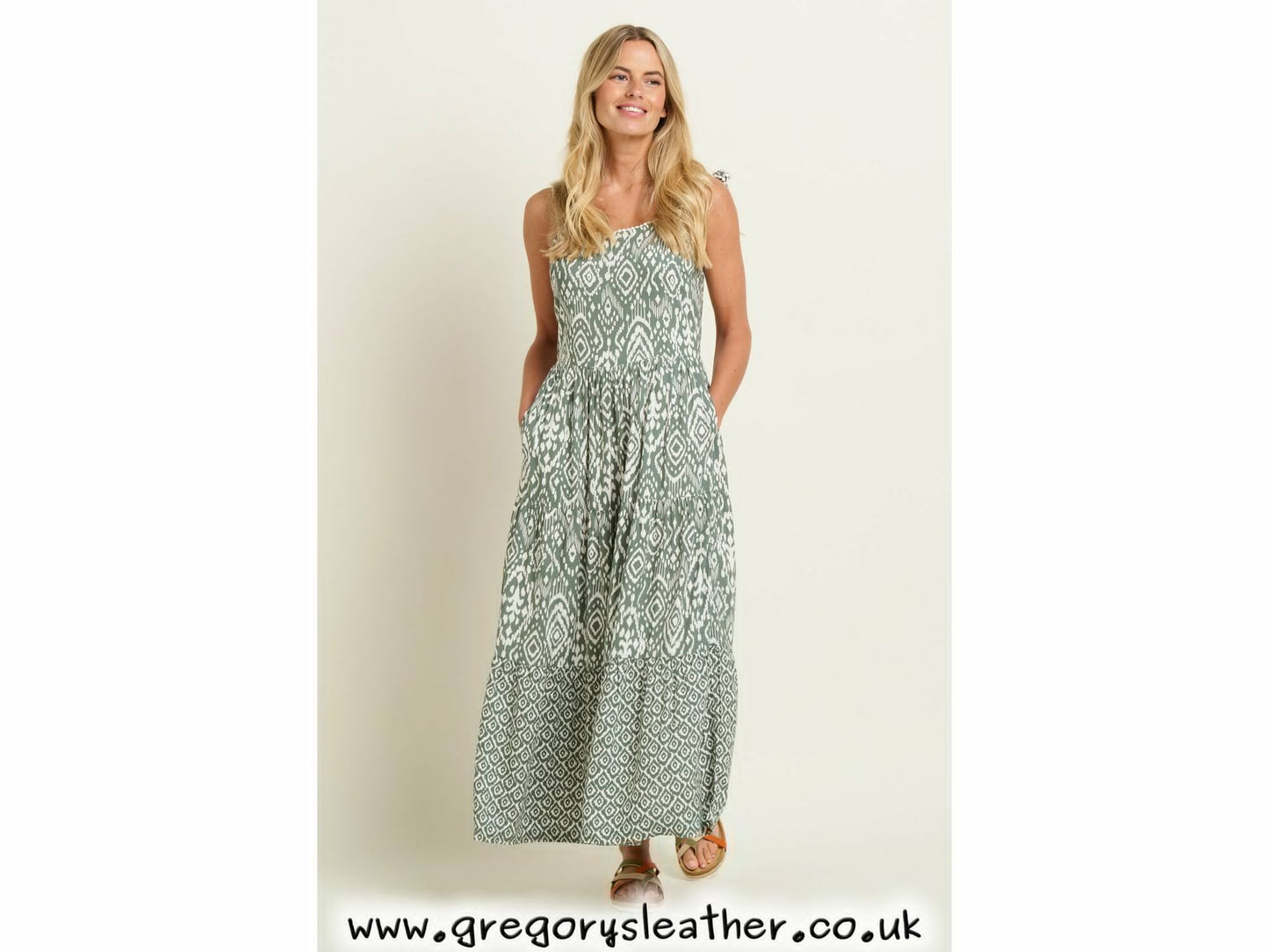 Green  Orla Maxi Dress by Brakeburn