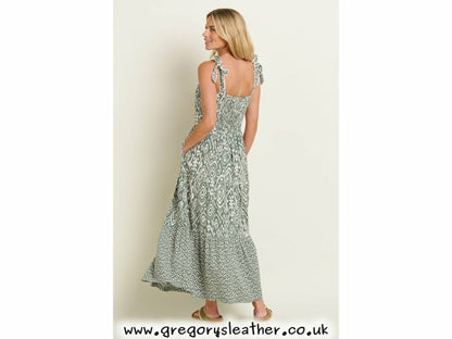 Green  Orla Maxi Dress by Brakeburn